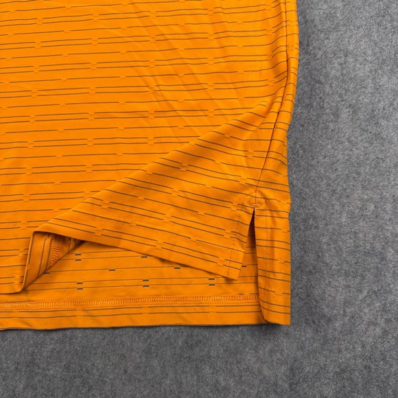 TPC Las Vegas Golf Polo Shirt Men's XL Under Armour Orange Striped HeatGear RARE - Picture 7 of 10